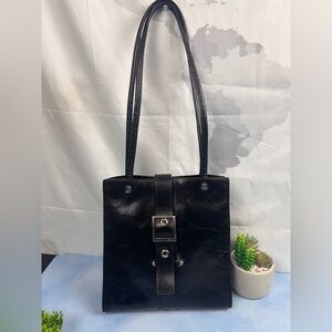 Wilson, Italian leather, black pebble, leather bag, slim European style